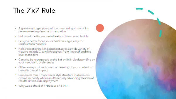 What is the 7x7 Rule in PowerPoint?